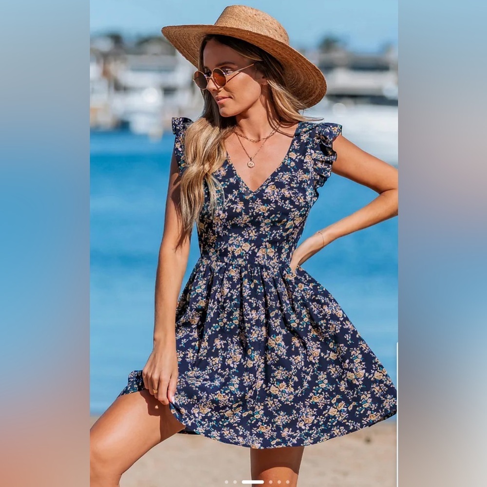 Cupshe Darling Ruffles Floral Mini Dress NWT